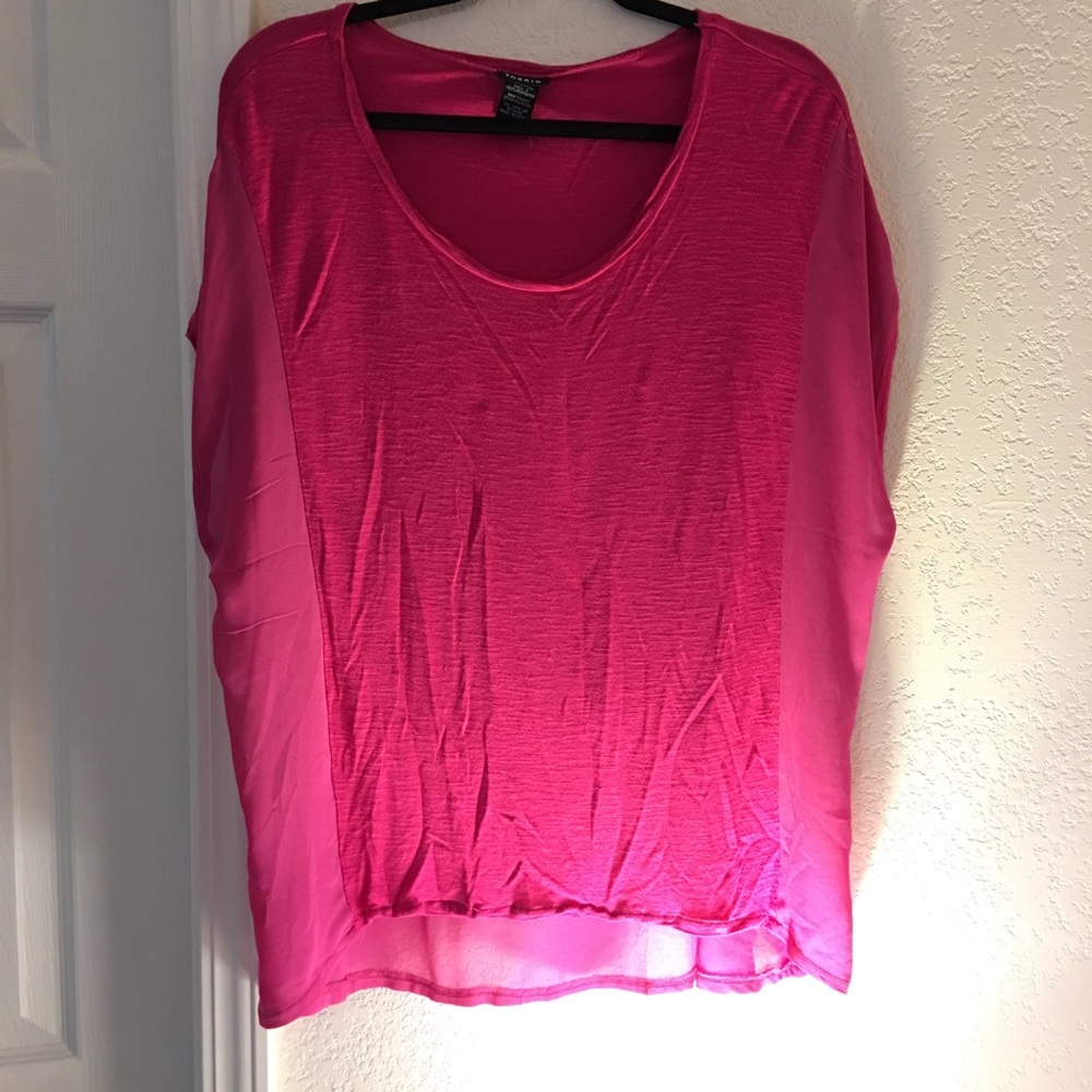 Torrid cotton & chiffon dolman tee